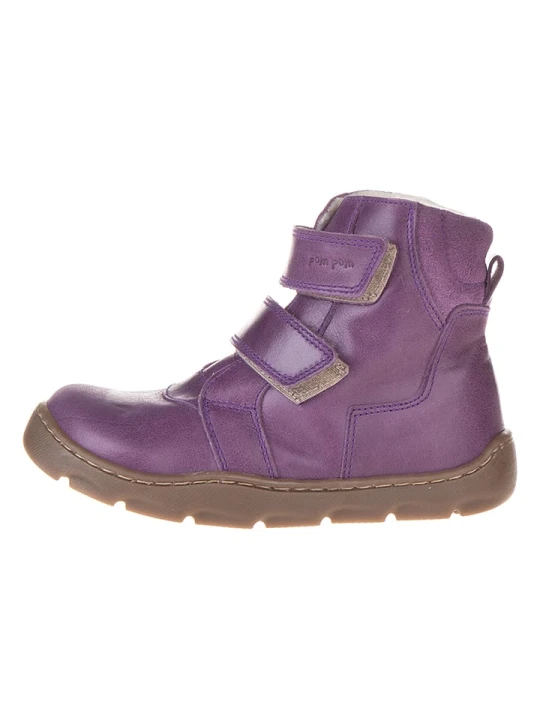 Zdjęcie produktu POM POM Skórzane buty w kolorze fioletowym do chodzenia na boso rozmiar: 34