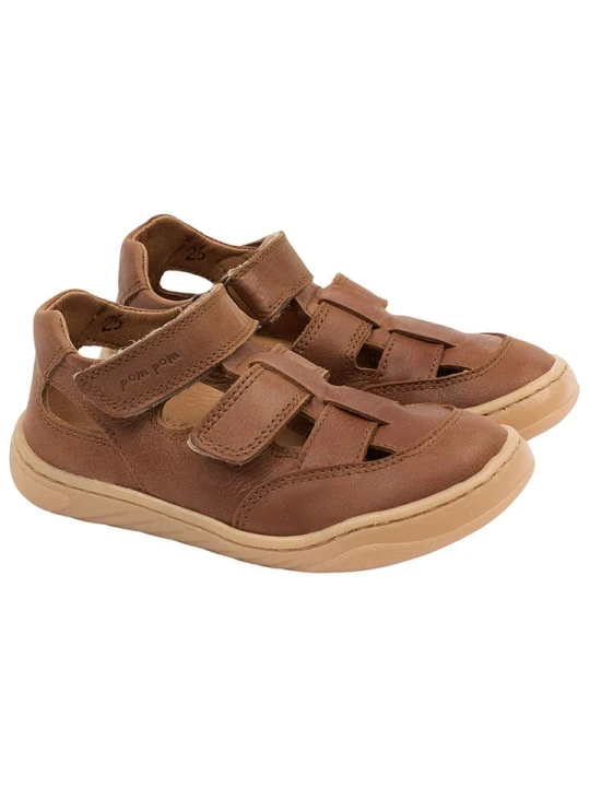 Zdjęcie produktu POM POM Skórzane buty w kolorze jasnobrązowym do chodzenia na boso rozmiar: 30