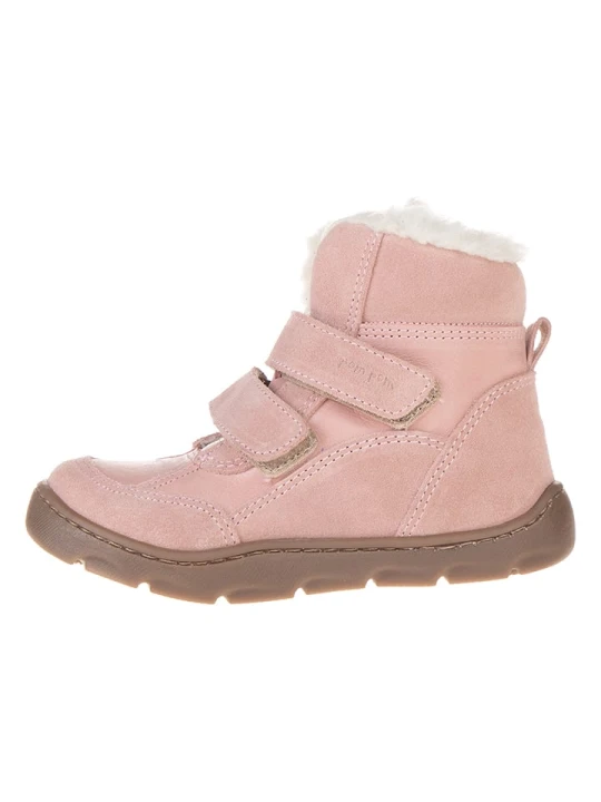 Zdjęcie produktu POM POM Skórzane buty w kolorze jasnoróżowym do chodzenia na boso rozmiar: 27