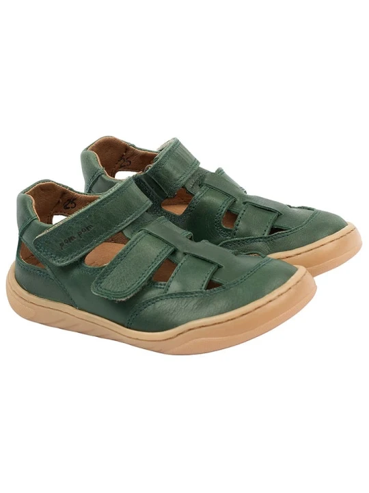 Zdjęcie produktu POM POM Skórzane buty w kolorze zielonym do chodzenia na boso rozmiar: 31