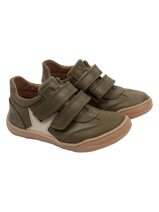 Zdjęcie produktu POM POM Skórzane sneakersy w kolorze khaki rozmiar: 32