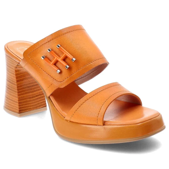 Zdjęcie produktu Pomarańczowe Klapki Hispanitas Stylowe Obuwie Damskie