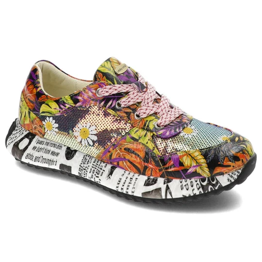 Zdjęcie produktu Pomarańczowe Sneakersy Laura Vita Stylowe Obuwie Damskie