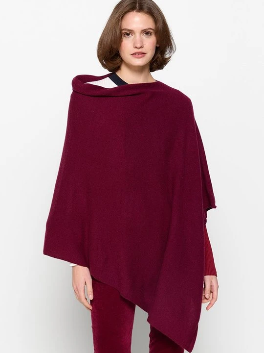 Zdjęcie produktu Ponczo AUTHENTIC CASHMERE bordowy