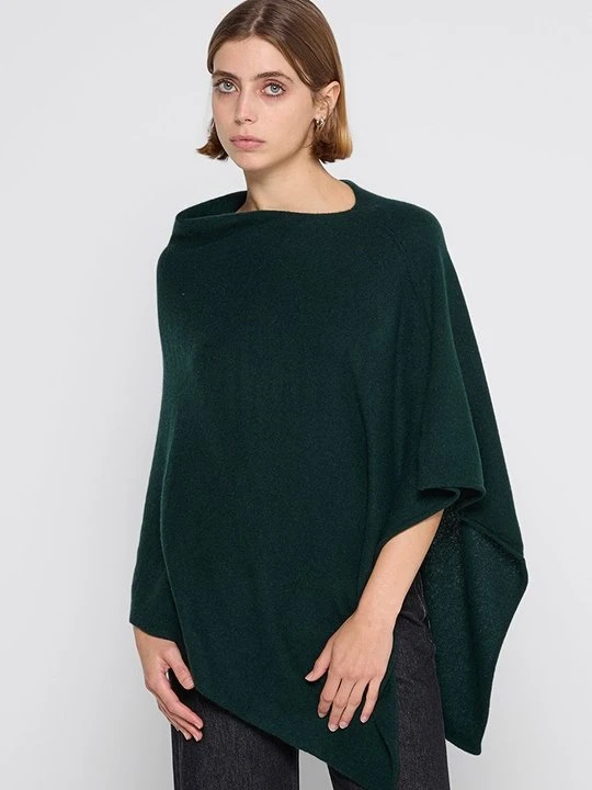 Zdjęcie produktu Ponczo Just Cashmere butelkowa zieleń