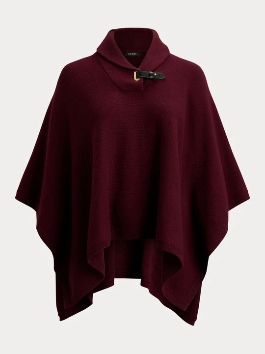 Zdjęcie produktu Ponczo Lauren Ralph Lauren ciemnoczerwony