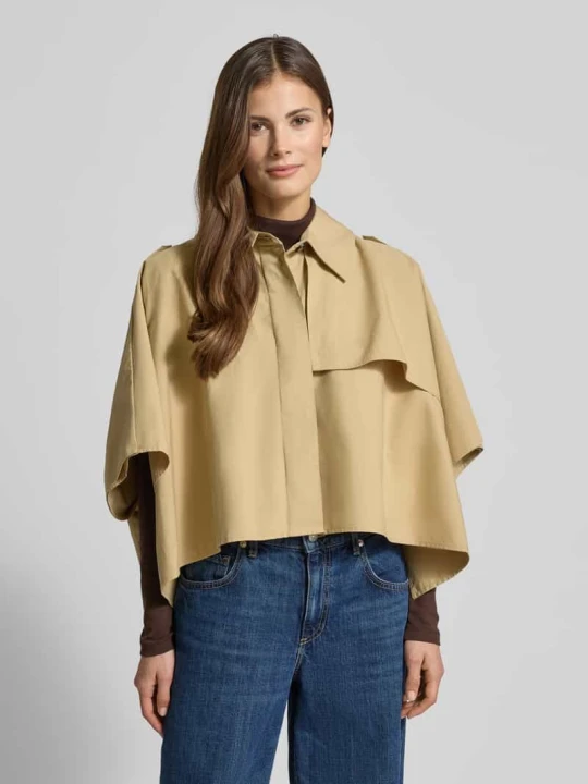 Zdjęcie produktu Ponczo Oversized z czystej Bawełny Model 'EUFORICO' MAX&Co. Beżowy