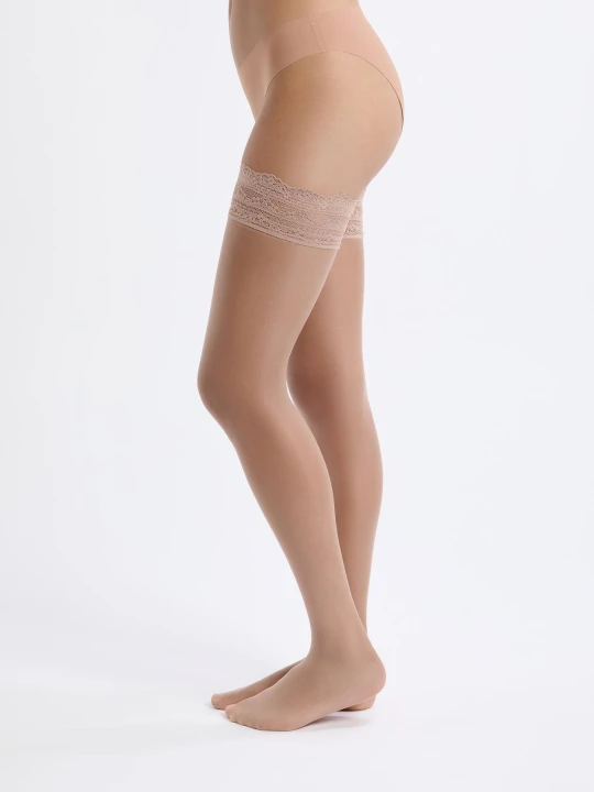 Zdjęcie produktu Pończochy z satynowym połyskiem Etam creme