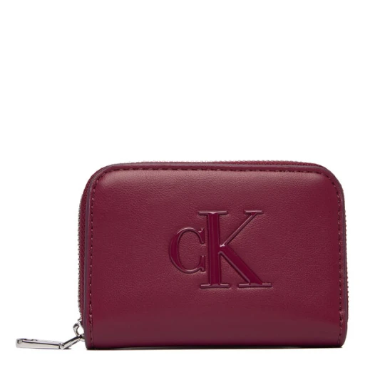 Zdjęcie produktu Portfel Calvin Klein Bold Ck Medium Zip Around LV04F1154G Bordowy