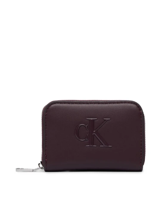 Zdjęcie produktu Portfel Calvin Klein Bold Ck Medium Zip Around LV04F1154G Bordowy