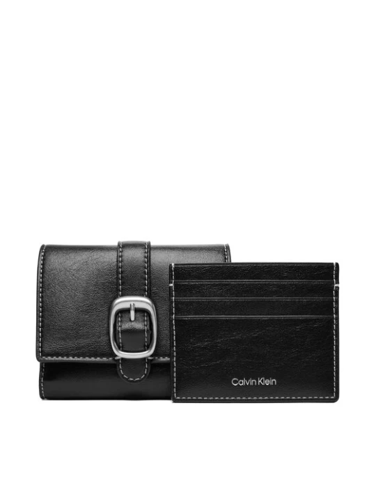 Zdjęcie produktu Portfel Calvin Klein Buckle 2 In 1 Wallet LV04F1168G Czarny