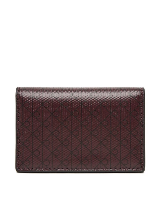 Zdjęcie produktu Portfel Calvin Klein Emblem Aop Accordion Cardcase LV04F1083G Bordowy