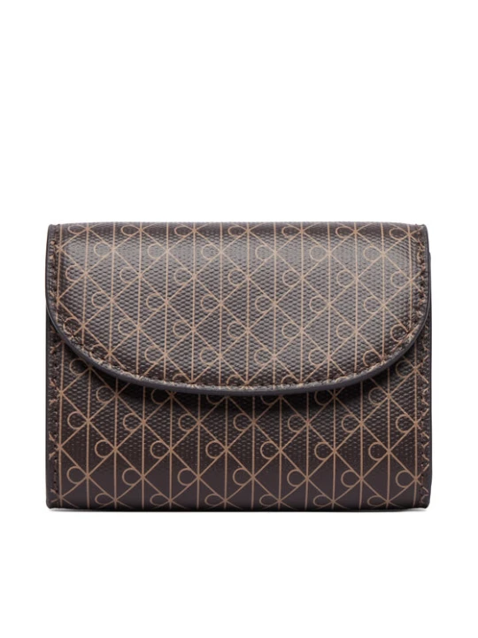 Zdjęcie produktu Portfel Calvin Klein Emblem Aop Flap Coin Wallet LV04F1226G Brązowy