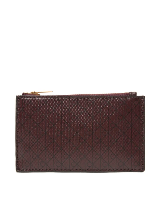 Zdjęcie produktu Portfel Calvin Klein Emblem Aop Top Zip Cardcase LV04F1084G Brązowy