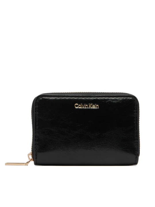 Zdjęcie produktu Portfel Calvin Klein Foil Glossy Square Zip Around LV04F1201G Czarny