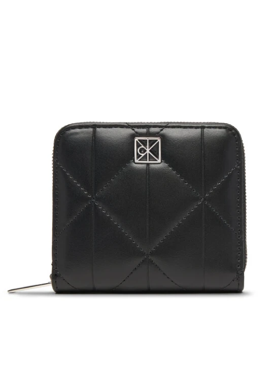 Zdjęcie produktu Portfel Calvin Klein Quilted Square Zip Around LV04F1121G Czarny