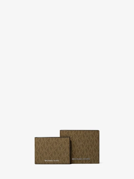 Zdjęcie produktu Portfel Harrison z klapką i logo Michael Kors LODEN (Zielony)
