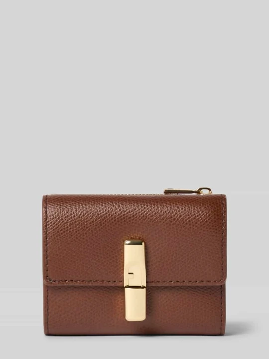 Zdjęcie produktu Portfel i etui na karty w zestawie ze skóry model 'IRIDE' Furla Ciemnobrązowy