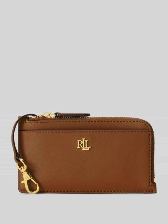 Zdjęcie produktu Portfel na drobne z naturalnej skóry Lauren Ralph Lauren Koniakowy