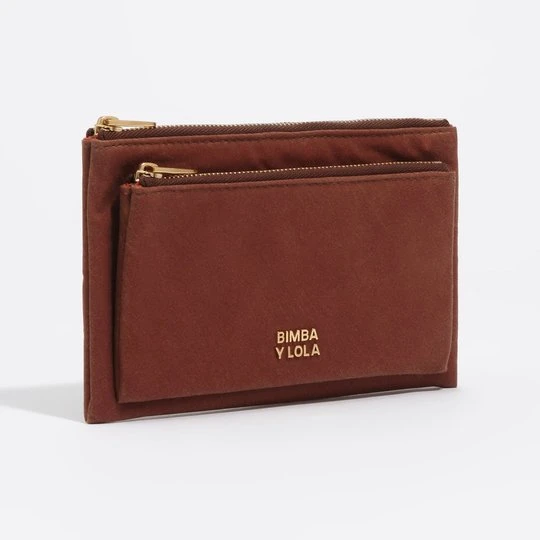 Zdjęcie produktu Portfel Pocket woskowane wykończenie rdzawy brąz BIMBA Y LOLA RUST