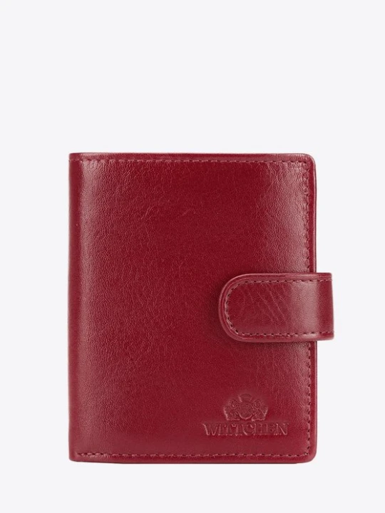 Zdjęcie produktu Portfel skórzany unisex zapinany na zatrzask Wittchen czerwony