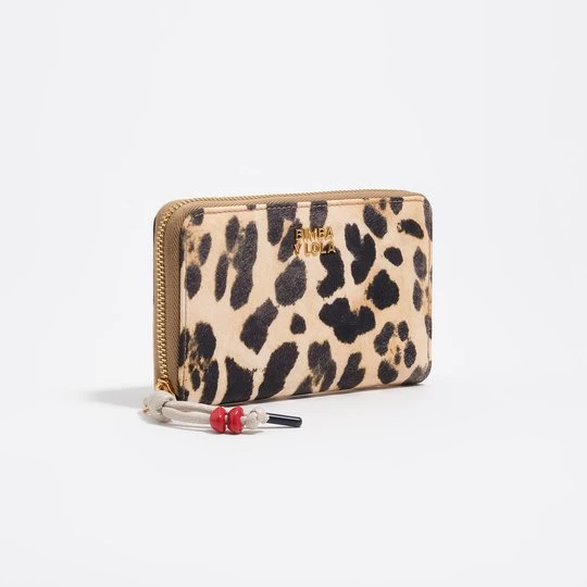 Zdjęcie produktu Portfel średni nylon panterka naturalny BIMBA Y LOLA LEOPARD NATURAL