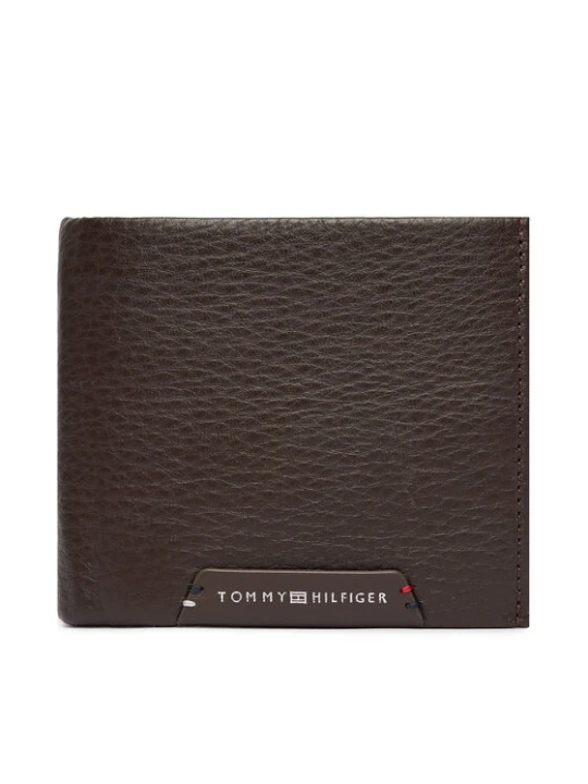 Zdjęcie produktu Portfel Tommy Hilfiger Th Corp Cc Flap And Coin AM0AM14780 Brązowy ciemny