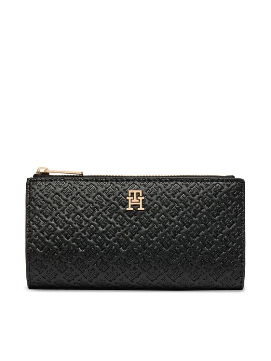 Zdjęcie produktu Portfel Tommy Hilfiger Th Icon Long Bifold Mono AW0AW18989 Czarny