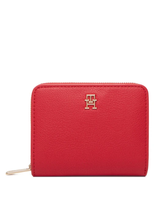 Zdjęcie produktu Portfel Tommy Hilfiger Th Icon Med Za W / Flap AW0AW18475 Czerwony