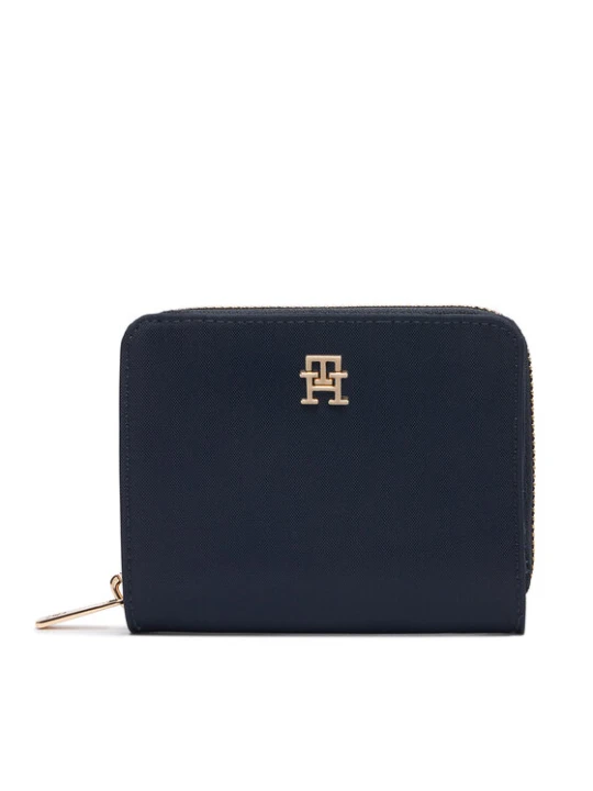 Zdjęcie produktu Portfel Tommy Hilfiger Th Icon Med Za W / Flap Nylon AW0AW18991 Granatowy