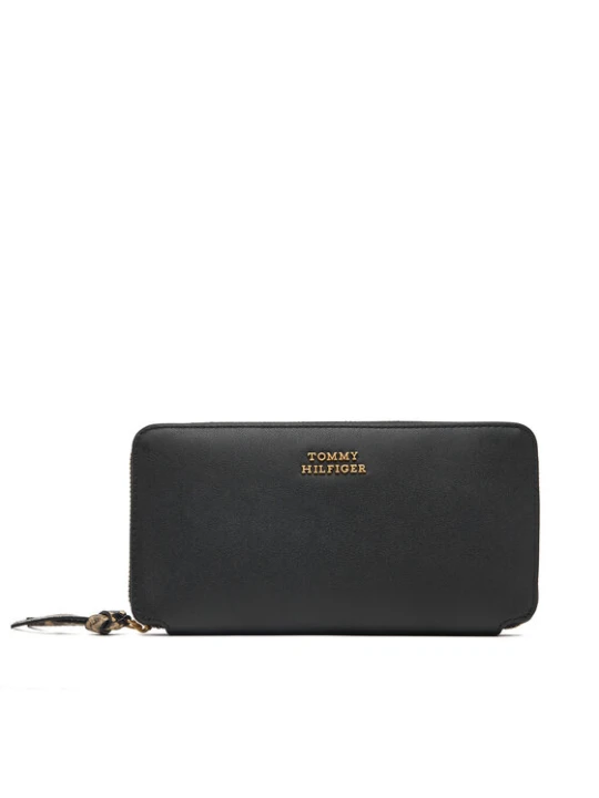 Zdjęcie produktu Portfel Tommy Hilfiger Th Leather Lrg Za Wallet AW0AW18941 Czarny