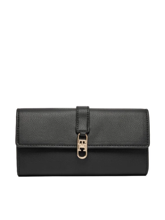 Zdjęcie produktu Portfel Tommy Hilfiger Th Libre Large Flap Wallet AW0AW18935 Czarny
