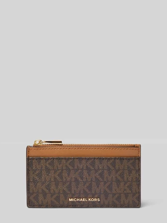 Zdjęcie produktu Portfel z Detal z logo Model 'Jet Set' Michael Kors Ciemnobrązowy