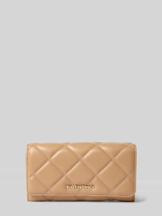 Zdjęcie produktu Portfel z Detal z logo Model 'OCARINA' VALENTINO BAGS Beżowy