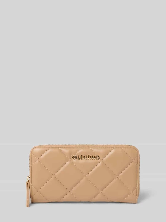 Zdjęcie produktu Portfel z Detal z logo Model 'OCARINA' VALENTINO BAGS Beżowy