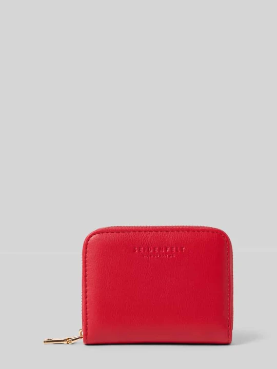 Zdjęcie produktu Portfel z detalem z logo model ‘YLVA’ Seidenfelt Czerwony