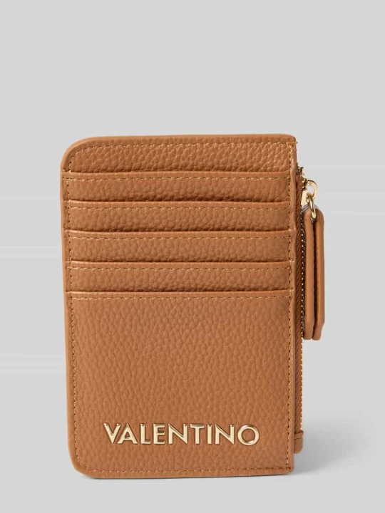 Zdjęcie produktu Portmonetka w skórzanym wyglądzie model 'Brixton' VALENTINO BAGS Koniakowy