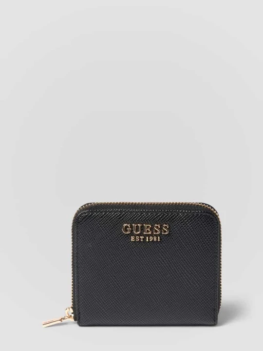 Zdjęcie produktu Portfel z materiału skóropodobnego model 'Gilda' Guess Czarny