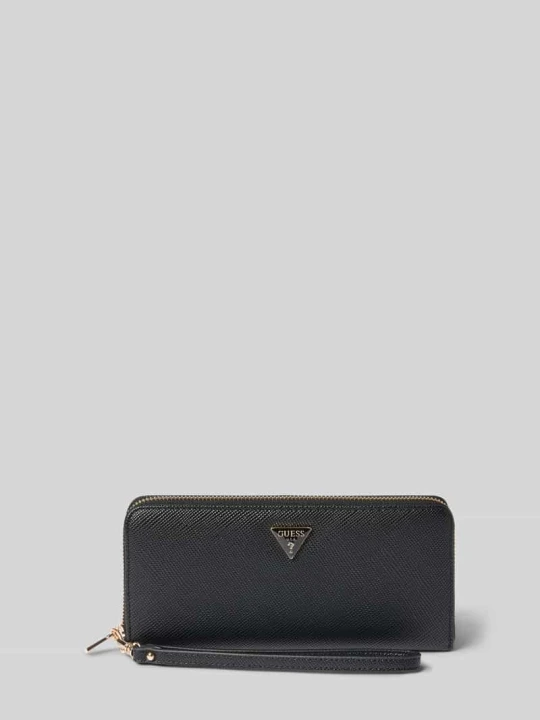 Zdjęcie produktu Portfel z materiału skóropodobnego model 'Gilda' Guess Czarny