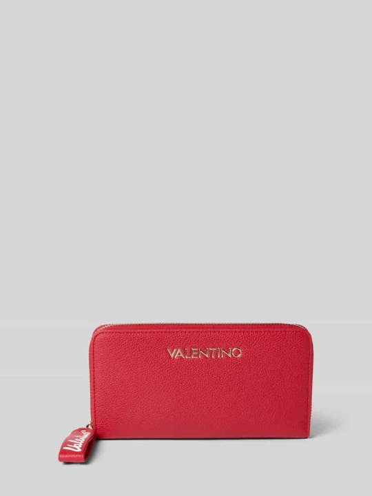 Zdjęcie produktu portfel z materiału skóropodobnego model 'Ryta' VALENTINO BAGS Czerwony