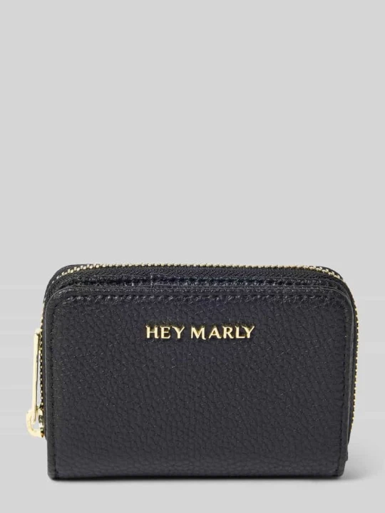Zdjęcie produktu portfel z mieszanki skóry bydlęcej model 'Sleek Petite' Hey Marly Czarny