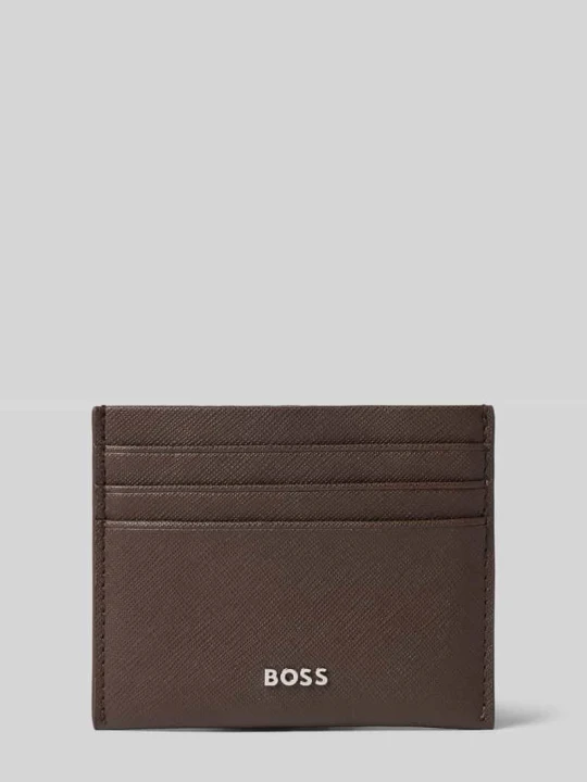 Zdjęcie produktu Portfel z mieszanki skóry model 'Northon_S Card' Boss Ciemnobrązowy