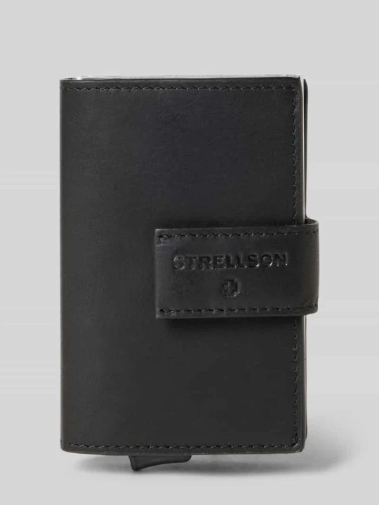 Zdjęcie produktu Portfel z naturalnej skóry bydlęcej model ‘BRICKLANE C-THREE’ Strellson czarny