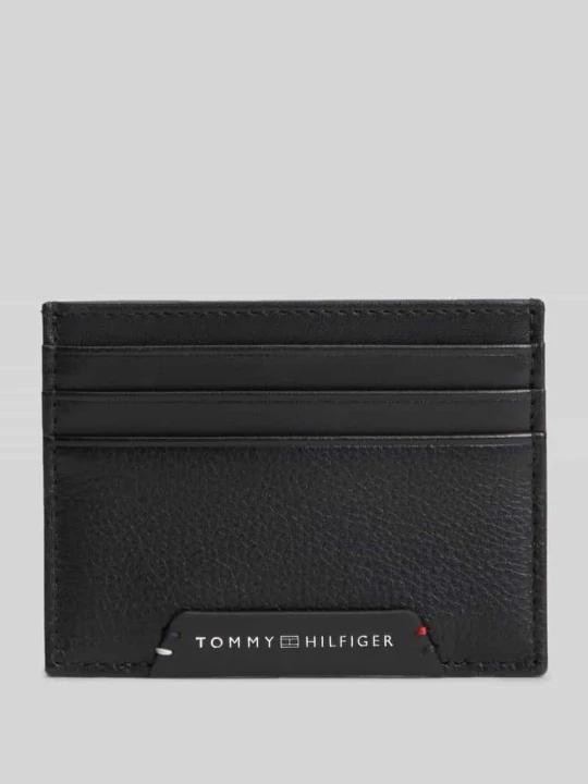 Zdjęcie produktu Portfel z naturalnej skóry bydlęcej model 'CORP CC HOLDER' Tommy Hilfiger czarny