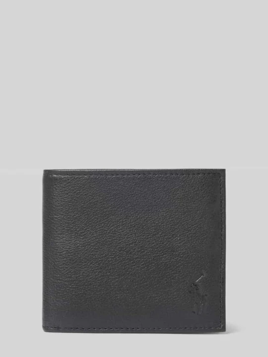 Zdjęcie produktu Portfel z naturalnej skóry bydlęcej Polo Ralph Lauren Czarny