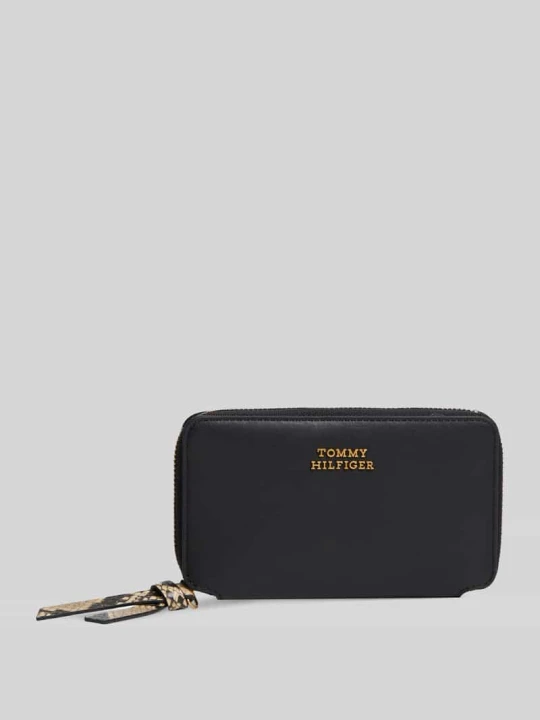Zdjęcie produktu Portfel z naturalnej skóry bydlęcej Tommy Hilfiger Czarny