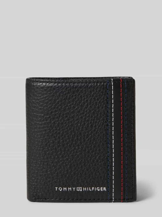 Zdjęcie produktu Portfel z naturalnej skóry bydlęcej Tommy Hilfiger Czarny
