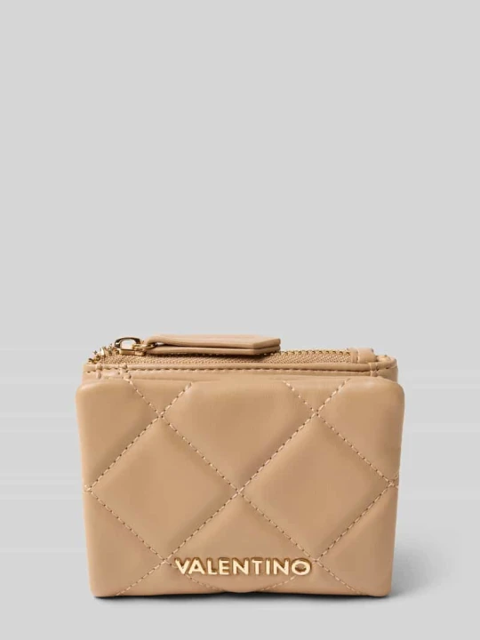Zdjęcie produktu Portfel z pikowaniem Model 'OCARINA' VALENTINO BAGS Beżowy