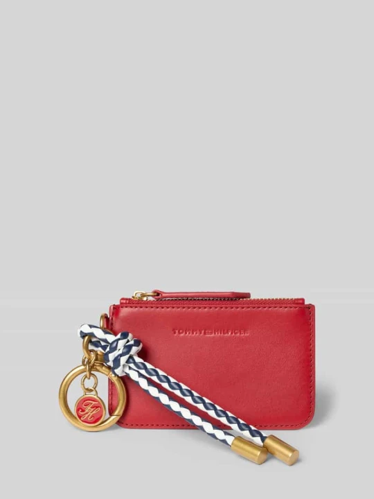Zdjęcie produktu Portfel z prawdziwej skóry bydlęcej model 'CHARMS MULTI' Tommy Hilfiger Czerwony