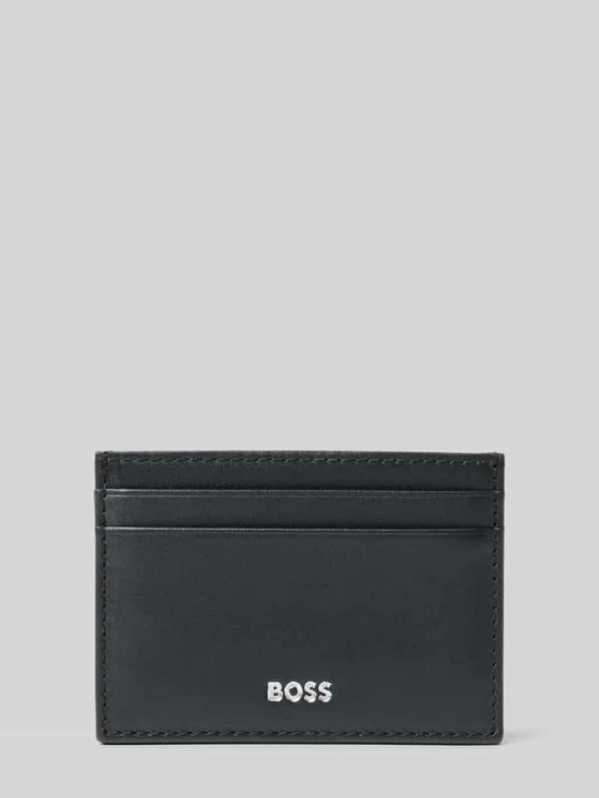 Zdjęcie produktu Portfel z prawdziwej skóry bydlęcej Model 'RANDY_CARDHOLDER' Boss Czarny